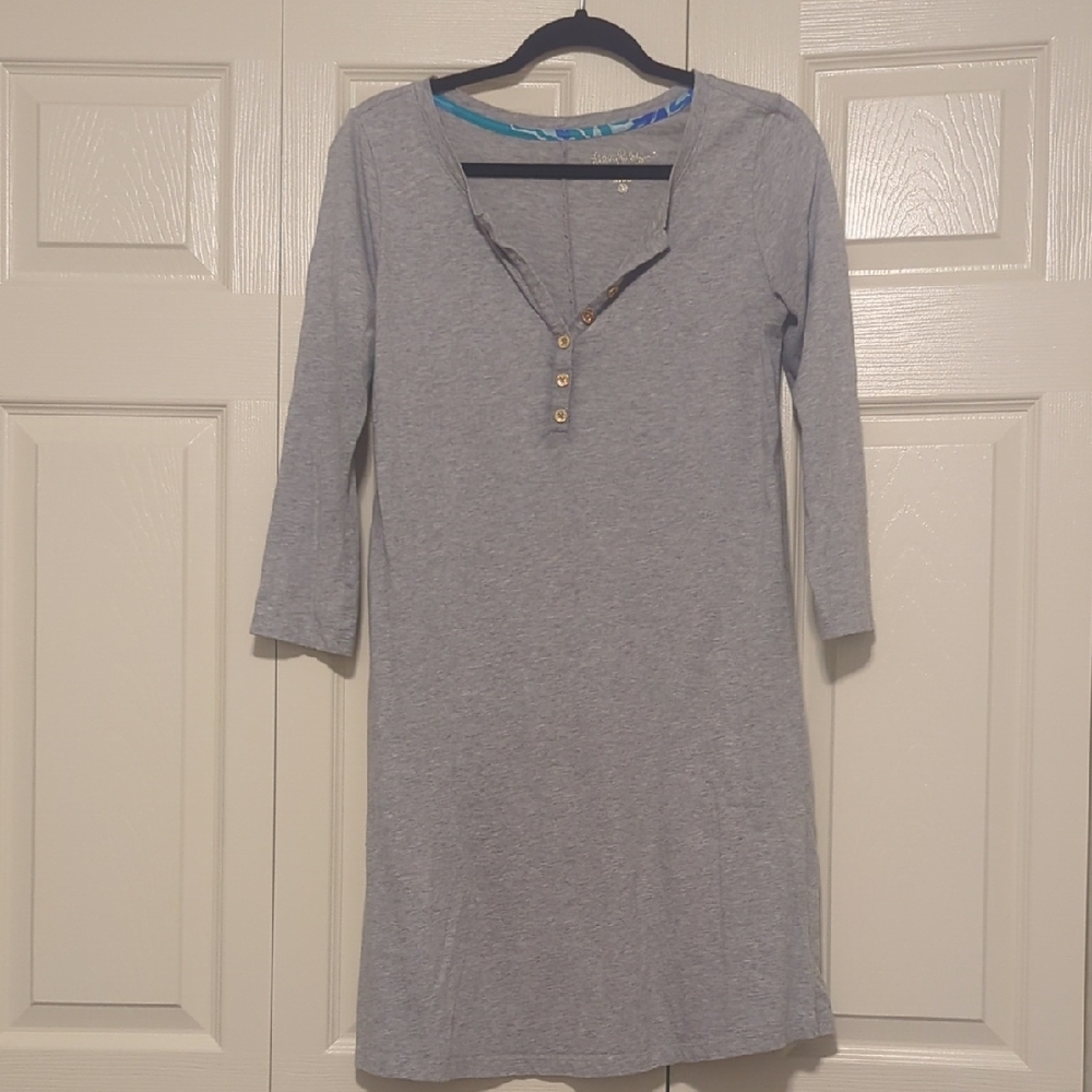 Lilly Pulitzer Pima Cotton Banyon Heathered Gray Dress